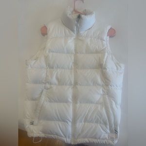 Womens white north face vest